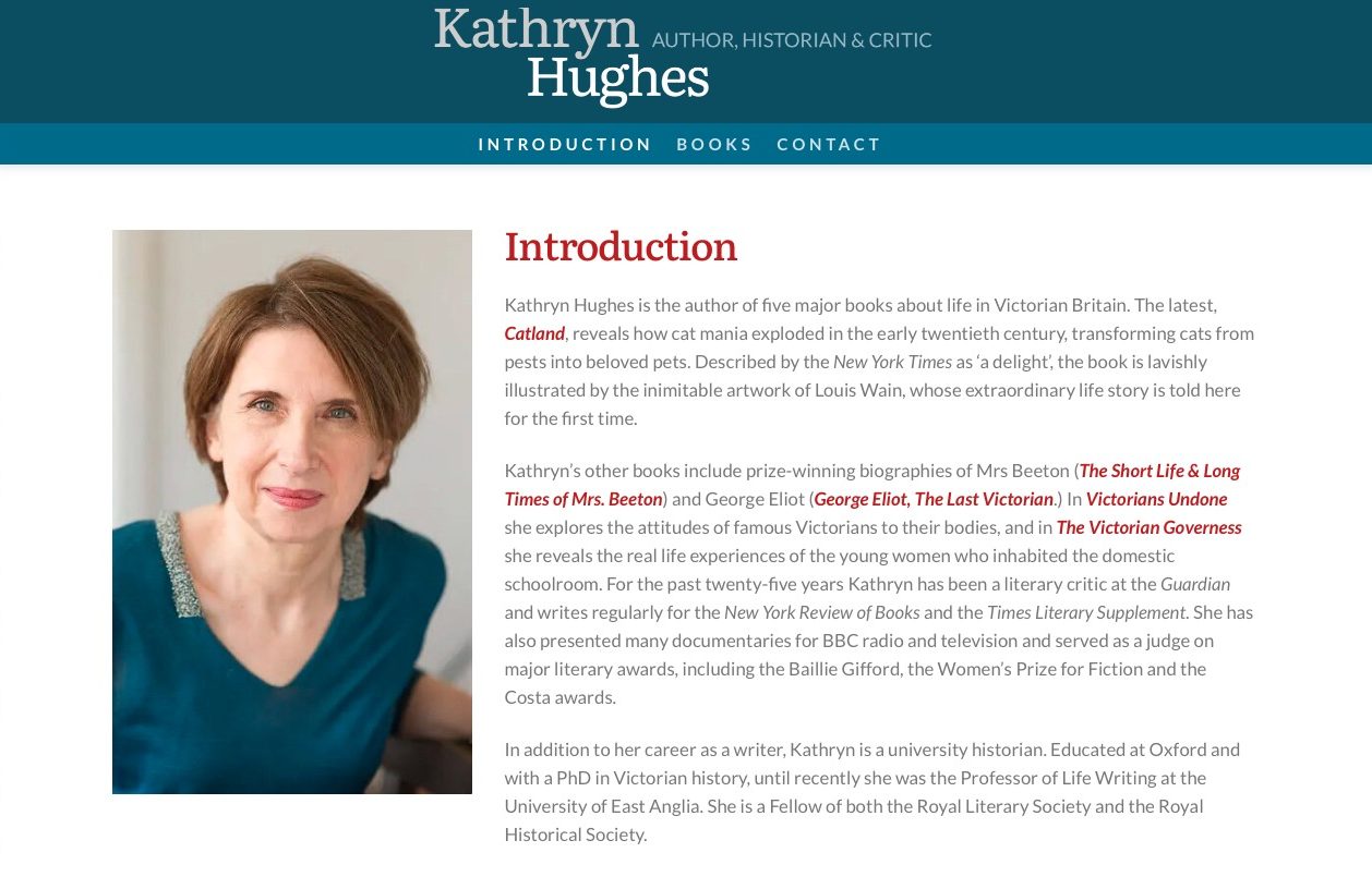 Kathryn Hughes – writer & academic